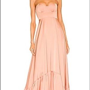 Lovers and Friends Sisa Maxi Dress in Clay Nudey Blush Size Small